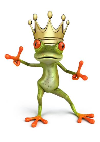grenouille avec couronne de Carnaval de NICE