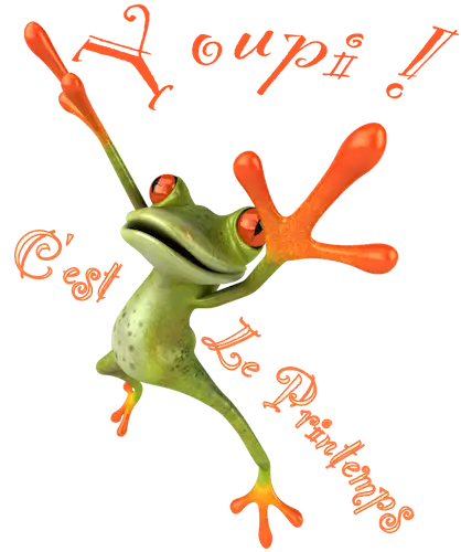 grenouille-Youpi c'est le priintemps!