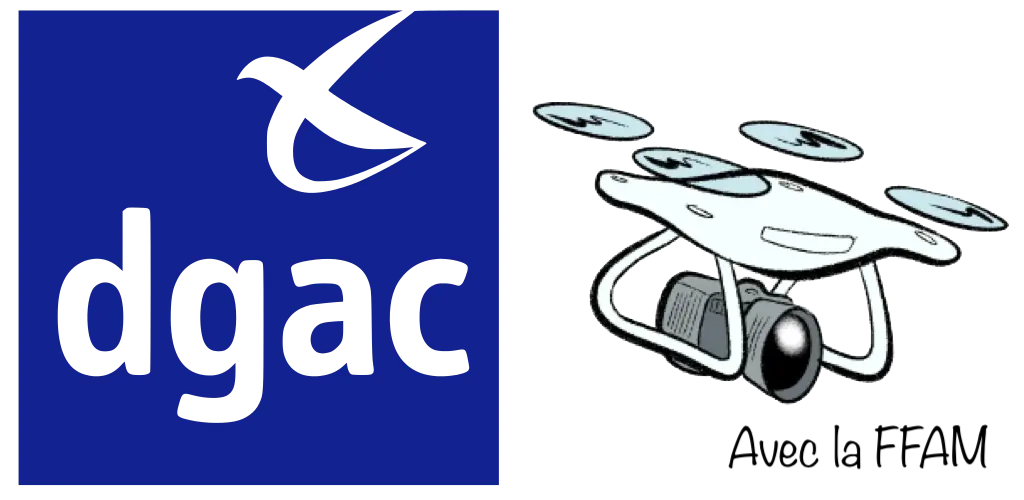 Le logo de la DGAC et la FFAM