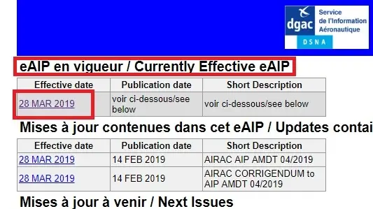 dgac AIP in service